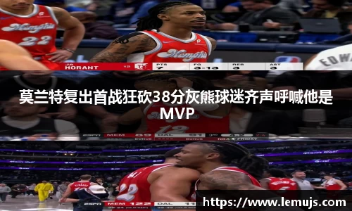 莫兰特复出首战狂砍38分灰熊球迷齐声呼喊他是MVP